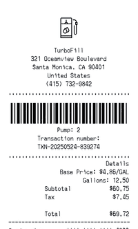 Receipt example